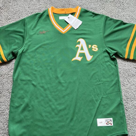 Official Reggie Jackson Oakland A's Cooperstown Throwback Jersey Nike Men Sz L - Picture 3 of 15